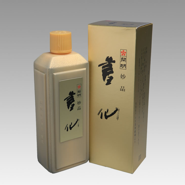 SU2003/妙品 書仙/4901452020034/400ml/3,850円/原液は艶がある純黒系で、作品に立体感と躍動感が得られます。乾燥後、紙がしわになりにくく、楷書・行書・草書に最適です。