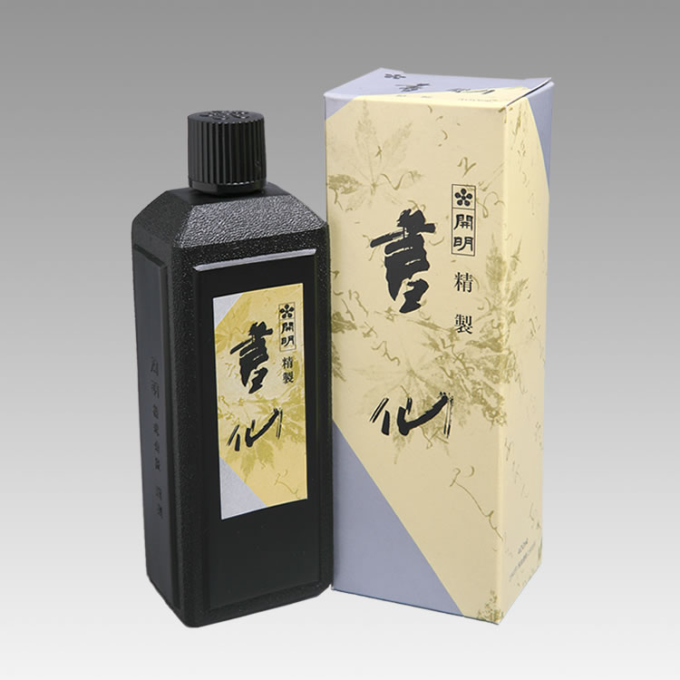 SU2019/精製書仙/4901452020195/400ml/3,850円/粒子が細かく、筆運びが軽く、落ち着いた黒色で、仮名、漢字かな交じりに最適です。